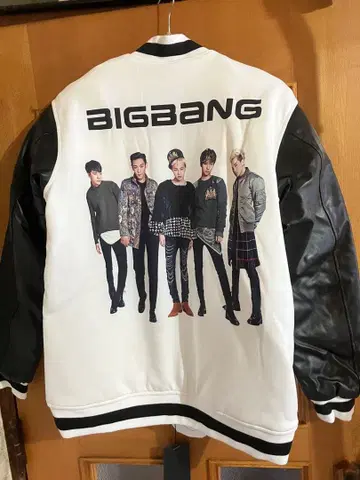 BIGBANG 바시티 자켓 화이트 블랙