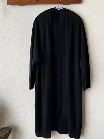 pas de calais 블랙 울 롱 가디건 36