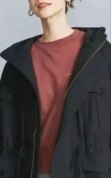 택 포함 새상품 밀리터리 코트 후드