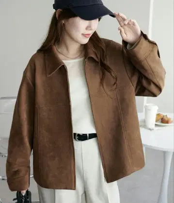 [ Discoat ] 페이크 스웨이드 자켓 브라운