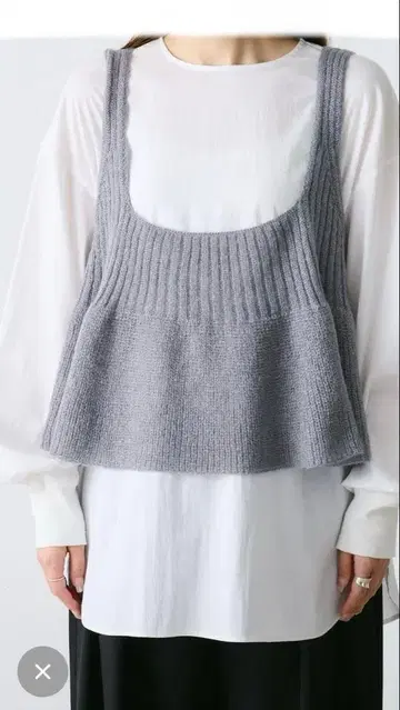 택 포함 새상품 PUAL CE CIN 그레이 니트 베스트 F 사이즈