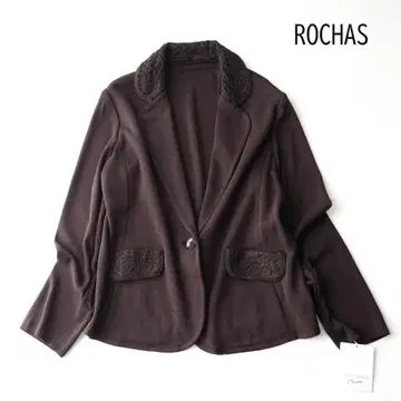 택 포함 미사용 ROCHAS 로샤스 자수 옷깃 테일러드 자켓 13