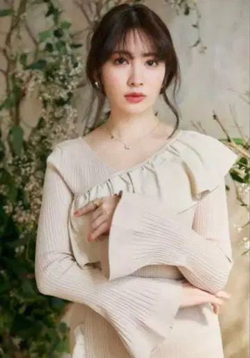 herlipto Ruffle Wrap Rib Knit Dress S