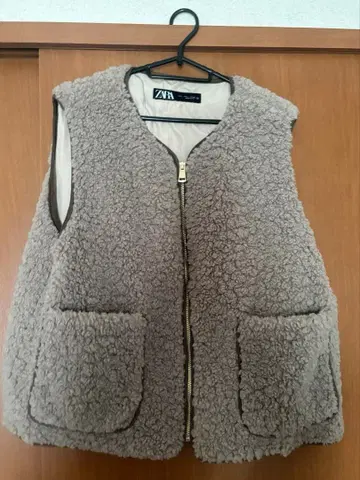 ZARA 보아 자켓 베이지 L