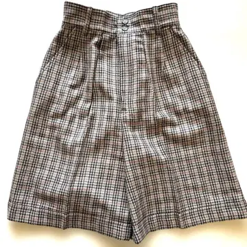 빈티지 GIB 큐롯 하운드투스 체크 귀여운 포켓