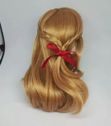 VOLKS 돌피 가발 금발 뜨개질