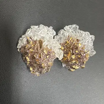 핸드메이드 크리스탈 꽃 모양 이어 커프