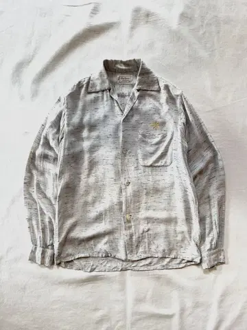 [로카빌리] 50's 레이온 셔츠 카스리 패턴 빈티지 말보로