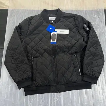 캘빈클라인 남성용 퀼팅 보머 자켓 US/L 블랙
