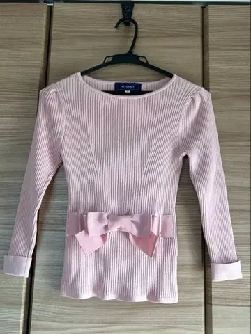 M'S GRACY 엠즈 그레이시 리본 포함 니트 38 핑크