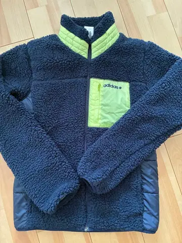 adidas 플리스 자켓 네이비/라임