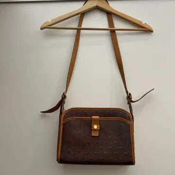 에스카다 브라운 체크 무늬 숄더백