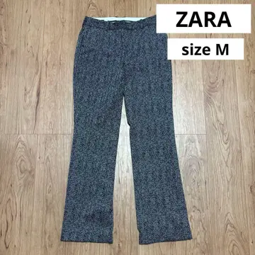 ZARA 자라 헤링본 스트레이트 컷 팬츠 고급 그레이