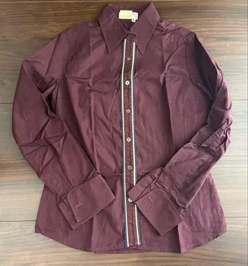 PAUL & JOE 버건디 긴팔 셔츠 사이즈 2 폴&조