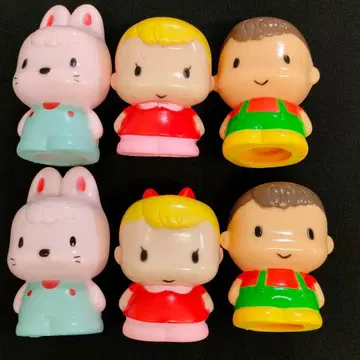 데드스탁 여아 남아 토끼 소프트 비닐 피규어 인형 6개 레트로