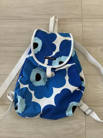 marimekko 캔버스 백팩 파랑