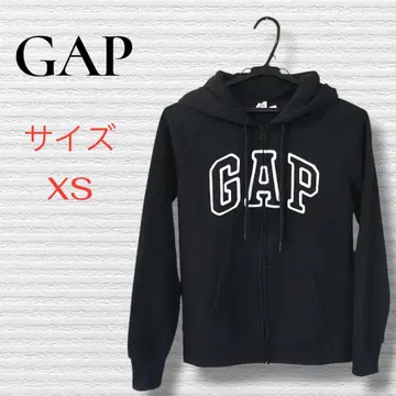 GAP 블랙 후드티 프론트 지퍼 포함 XS