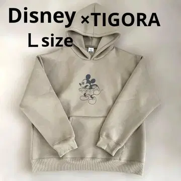 TIGORA 디즈니 미키 테크 후드 맨투맨 베이지 L