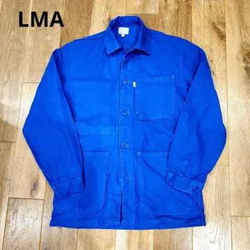LMA 코튼 프렌치 워크 자켓 블루 빈티지 유로