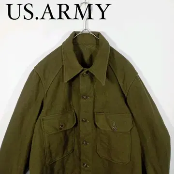 US.ARMY 밀리터리 울 셔츠 자켓 올리브 그린 빈티지