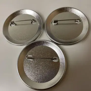 중고품 실버 메탈 핀 배지용 백 플레이트 3개 세트 13-560