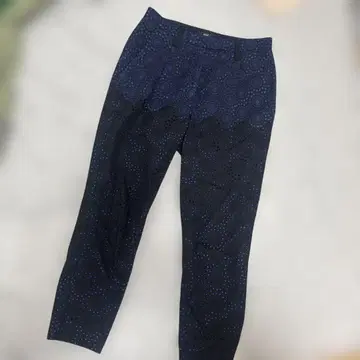 kemit 네이비 자수 슬랙스