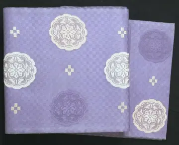 순수 실크 카와이 야스유키 긴세이 여름용 후쿠로 오비 담담한 등나무색