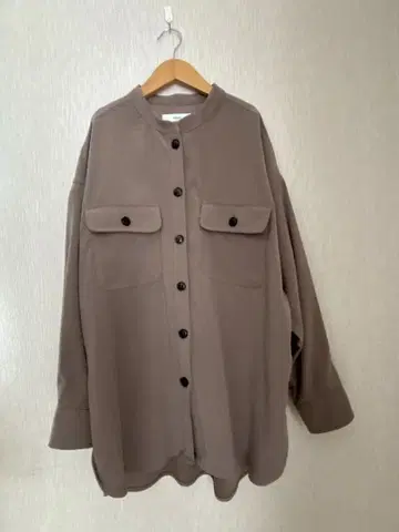 디스코트 밴드 카라 오버 사이즈 셔츠