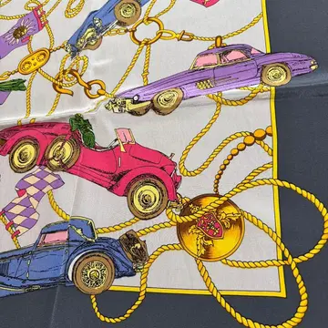 [ 하자품 ] 실크 스카프 새상품 벤츠