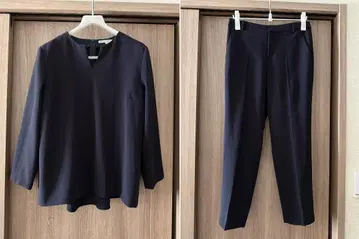 23구 [세탁 가능] 트리아세 헴 플레어 블라우스 팬츠 셋업 40