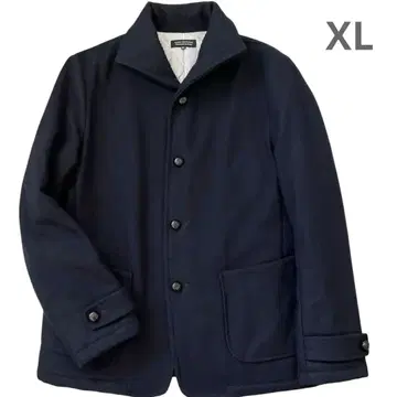 나노 유니버스 멜톤 스탠드 카라 코트 네이비 XL