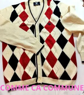[ COMME CA COMMUNE ] 다이아몬드 패턴 가디건