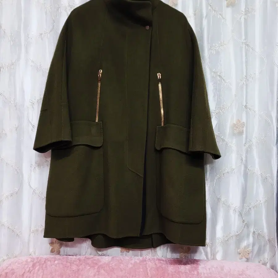System (Hansem) Khaki Wool Half Coat