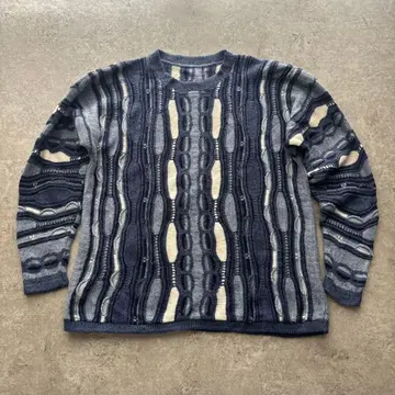 블루 계열 3D 니트