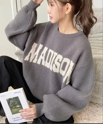 로고 알카 터치 오버사이즈 니트