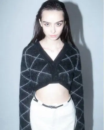 melt the lady fleeting check cardigan