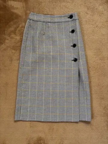 [ any SiS ] S 체크 무늬 종아리 기장 타이트 스커트