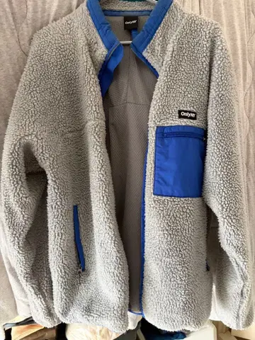 OnlyNY 플리스 자켓 그레이/블루