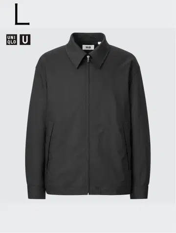 유니클로 U 집업 블루종 L 사이즈 블랙