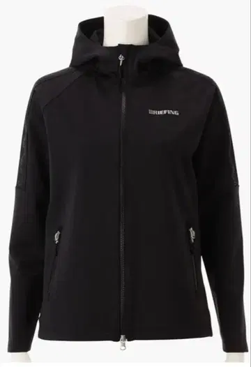 브리핑 로고 라인 후드티 블랙 M