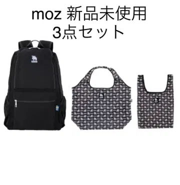 [ 미사용 새상품 ] moz 3종 세트 블랙 데이팩 백팩 에코백