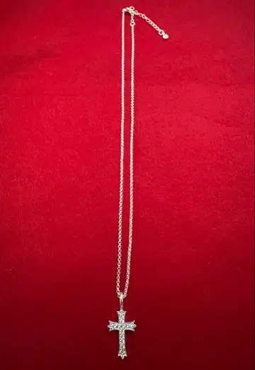 실버 크로스 펜던트 목걸이