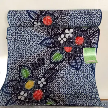 꽃무늬 유카타 네이비 옷감
