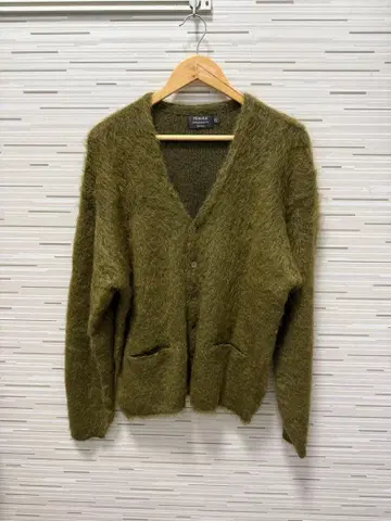 구제 의류 lemontea FRAGILE 모헤어 가디건 올리브