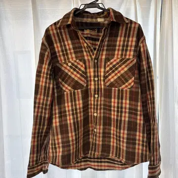 CAMCO 브라운 계열 체크 플란넬 셔츠