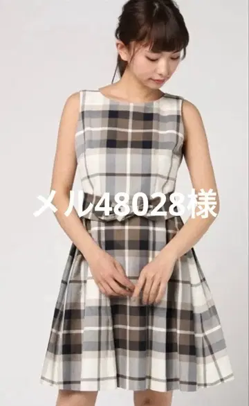 BLUE LABEL CRESTBRIDGE 체크 슬리브리스 원피스