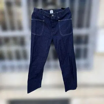 POS 다크 블루 스트레이트 컷 데님