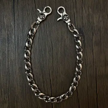 크로스 체인 지갑 더블 클립 실버 925 이부시은 빈티지