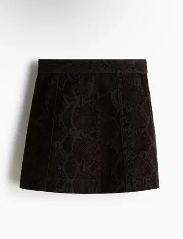 H&M 데님 미니 스커트 브라운 32