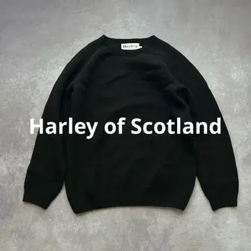 할리 오브 스코틀랜드 크루넥 울 니트 스웨터 38 블랙